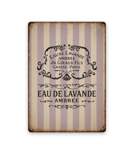 Eau de Lavande Blechschild