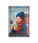 Winterfreude Blechschild