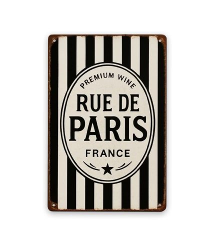 Rue de Paris Blechschild