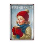 Winterfreude Blechschild