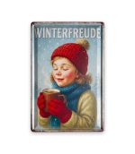 Winterfreude Blechschild