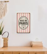 Rue de Paris rosa Blechschild – Bild 7