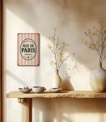 Rue de Paris rosa Blechschild – Bild 2